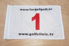 Golf Course Flag White for Printing